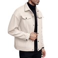 thumbnail image 4 of Men's Autumn Winter Woolen Jacket Casual Business Short Trend Coat, 4 of 6