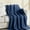 navy, variant on Wider Striped 380gsm Navy Throw Blanket for Couch Super Soft Cozy Blankets for Women Fuzzy Fleece White Blanket for Bed Sofa 50x60