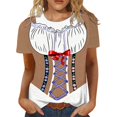 thumbnail image 7 of KHONTS Oktoberfest Womens Tops Short Sleeve Novelty T-Shirt Short Sleeve Funny Printed Shirts 22-Purple XXXXL, 7 of 7