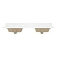 thumbnail image 2 of Ceres 61" Engineered Stone Vanity Top in Grain White with Double White Sinks, 2 of 6