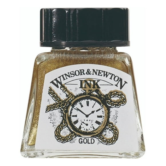Tintero de Tinta Líquida para Dibujo de 14 Ml ORO #283 Winsor & Newton multicolor SIN TAMAÑO