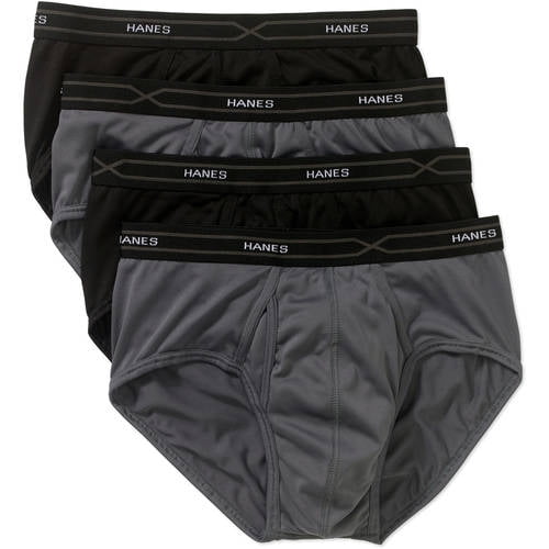 Hanes Men's XTemp Performance Polyester Briefs, 4Pack