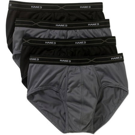 Hanes - Men's X-Temp Performance Polyester Briefs, 4-Pack - Walmart.com