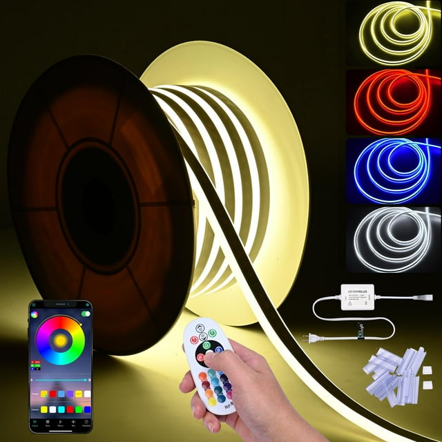 DELight Outdoor Waterproof 50 Feet LED Neon Rope Light AC 110-120V Multi-color(16) DSL003