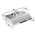 thumbnail image 3 of ICYBER BOOM 30 Inch Under Cabinet Range Hood, 750 CFM Max Airflow Stainless Steel Kitchen Vent Hood, Gesture & Remote Control, 3 Speeds, 3-Min Delay, 65 dB, LED Lamp, 3 of 11