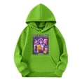 thumbnail image 5 of Moonsky Sudadera con capucha y cordón HUNTRX, estampado de grupo de chicas coreanas, jersey corto, suave y cómodo, top de manga larga para primavera y otoño. Verde 130, 5 of 5