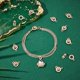thumbnail image 4 of 12Pcs 201 Stainless Steel Snap Clasps Rose Gold 15.5x9x5mm Hole: 1.5mm, 4 of 6