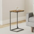 thumbnail image 1 of VASAGLE Table d'Appoint en Forme de C, Table d'Appoint pour Sofa, Canapé avec Cadre en Métal, Petit Plateau TV pour Salon, Chambre, Brun Rustique et Noir ULET353B01, 1 of 7