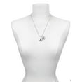 thumbnail image 3 of Delight Jewelry Silvertone Domed Contemporary Dance Splits Silvertone Script Initial Disc - O - Charm Necklace, 20"+3", 3 of 4