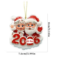 Qwtwty Christmas Ornaments Christmas Hanging Decoration Christmas Tree Decoration Exquisite House Acrylic Hanging Decoration