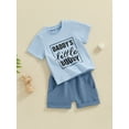 thumbnail image 5 of Jaweiwi Toddler Boys Summer Outfits 6 12 18 24Months 2T 3T Letter Print Short Sleeve T-Shirts Tops Elastic Waist Shorts 2Pcs Clothes Set, 5 of 9