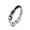 Black/Silver, variant on Mens Stainless Steel Bracelet with Bar, Adjustable Mesh Band with Buckle Clasp,Black/Silver