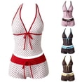 thumbnail image 3 of Women's Two-Piece Polka Dot Swimsuit, Modest Push-Up Tankini Top with Boyshorts, Tummy Control Bathing Suit for Summer Beach Pool, 3 of 3