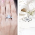 thumbnail image 4 of Rosec Jewels IGI Certified 3 Carat Lab Grown Diamond Engagement Ring with Band - Oval Wedding Ring Set for Women - E-VS1 Quality, 925 Sterling Silver, US 4.00, 4 of 9