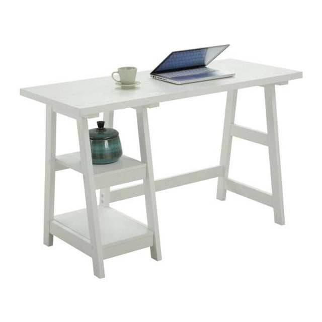 Convenience Concepts Designs2Go Bureau Tréteau Blanc