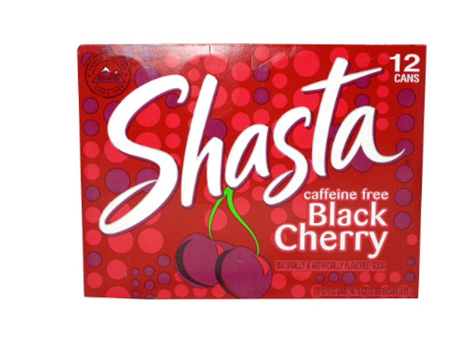 (2 pack) Shasta Black Cherry Soda Cans, 12-Oz, Quantity of 12
