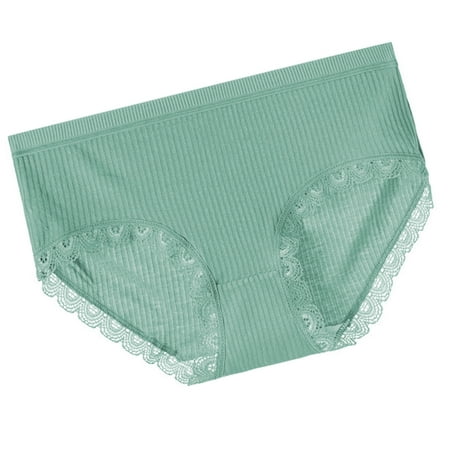 

Women Girl Mid-waist Breathable Panty Lace Bowknot Underwear Briefs