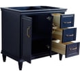 thumbnail image 4 of 36 in. Single Wooden Vanity  Blue Finish Left Door Cabinet Only, 4 of 11