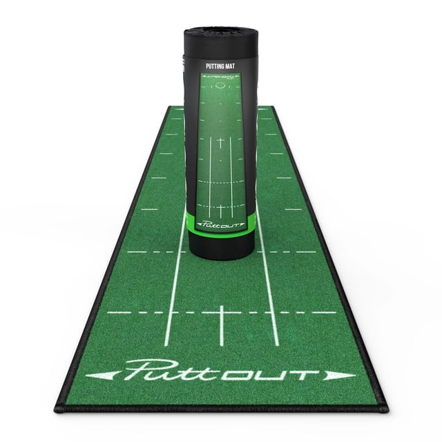 Colchoneta PuttOut, tamaño mediano, perfecto para practicar golf, 240 cm, color verde