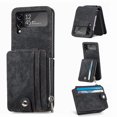 thumbnail image 6 of Galaxy Z Flip 4 Wallet Case with Card Holder【2 in 1 Detachable】【 Zipper Wallet】, Slim Fit Retro PU Leather Protective Flip Phone Cover for Samsung Galaxy Z Flip 4 5G 2022, 6 of 7