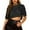 Black, variant on LIUJUNSHOP Women's Mesh Crop Top See Through Fishnet Shirt Crew Neck Sheer Cover Up