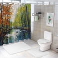 thumbnail image 7 of Creowell Fall Colors Printed Shower Curtain Set with Hooks, 100% Polyester Fabric, Bathroom Decoration, Various Sizes 69x72, 7 of 7