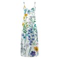 thumbnail image 4 of Puntoco Vestidos Mujer Moda Elegante Verano Casual Sólido V-Cuello Camis Vestido Largo Sin Mangas, 4 of 5