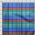 thumbnail image 3 of oneOone Georgette Viscose Blue Fabric Madras Check Sewing Material Print Fabric By The Yard 42 Inch Wide, 3 of 4