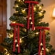 thumbnail image 4 of Christmas Bow Bells Pendant Decorated Velvet Bow Ornaments Christmas Tree Wreath Dress Pendant, 4 of 6