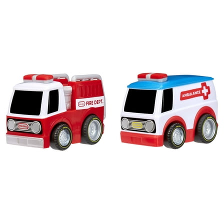 Little Tikes, My First Cars, Crazy Fast Cars 2-Pack Racin’ Responders Pullback Cars,  Goes up to 50 ft