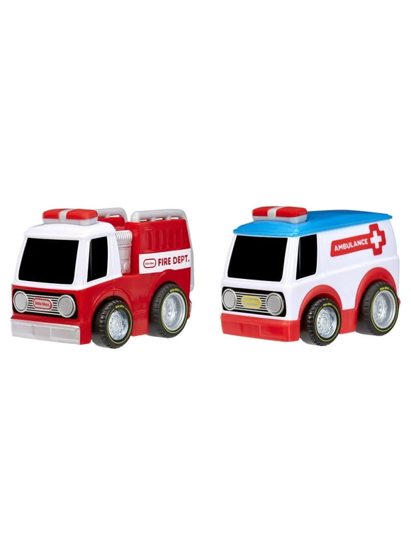 Little Tikes, My First Cars, Crazy Fast Cars 2-Pack Racin Responders Pullback Cars,  Goes up to 50 ft