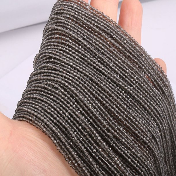 Cuentas de piedra natural, espinelas de sección pequeña, cuentas sueltas de 2 3 mm para fabricación de joyería, collar de pulsera DIY Tan Jianjun unisex