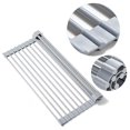 thumbnail image 1 of CHAO Soporte para esponja para fregadero de cocina, 33*23cm, organizador para fregadero, soporte telescópico para esponja para almacenamiento en fregadero, adecuado para fregadero, plástico, 1 of 5