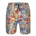 thumbnail image 3 of Fotbe Set Of Travel Vintage Trajes de Baño Estampados para Hombre, Shorts de Verano de Secado Rápido, Ropa de Playa, Bañadores-X-Large, 3 of 6