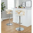 thumbnail image 2 of Gardenia Adjustable Bar Stool, Chrome Bar Stools, Bar Chairs, Swivel Bar Stools, Bar Stools Set of 2, 2 of 6
