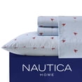 thumbnail image 2 of Juego de sábanas Nautica Twin XL, 100% algodón, percal, langosta, color rojo, 2 of 8