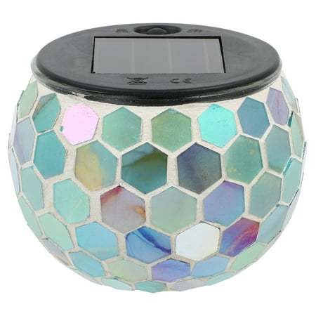 

Rosarivae 1Pc Solar Lamp Outdoor Garden LED Light Countryside Lawn Lamp Mosaic Lamp