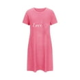 thumbnail image 2 of Women's Valentine's Pajamas Oversized Short Nightgown Heart Print Short Sleeve Nightdress,Valentine's Day Gift for Her, 2 of 5