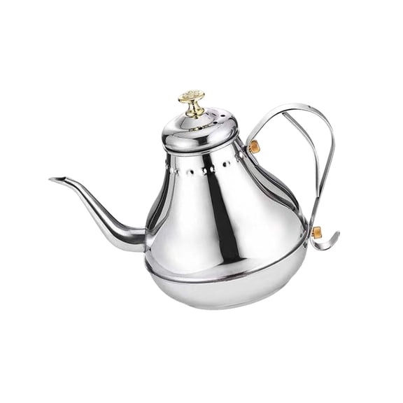 Aluhayos Gooseneck Coffee Pot Stainless Steel Pouring Over Tea Kettle with Removable Infuser and Lid for Home Brewing and Daily Serving