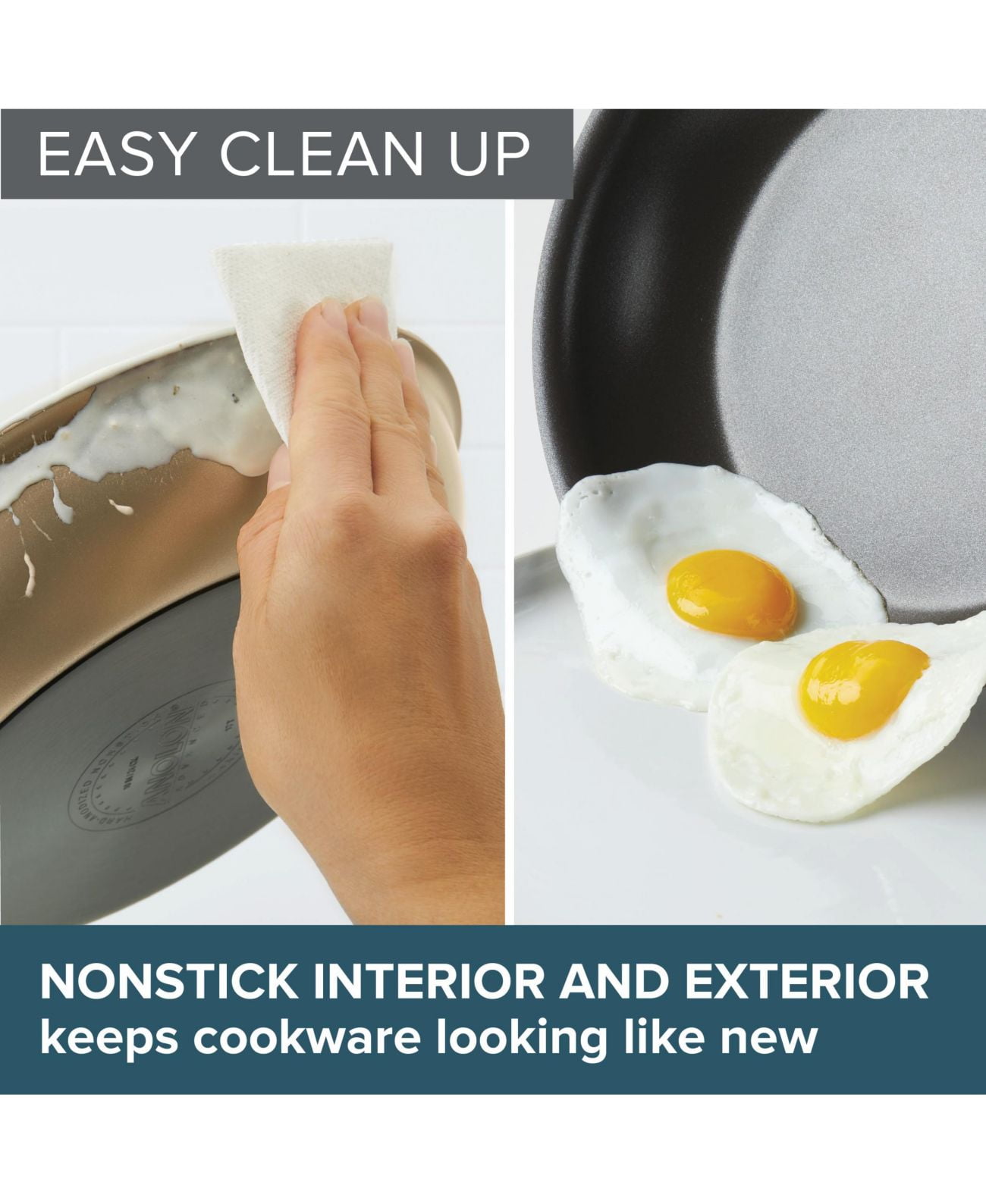 Anolon Advanced Home 2 Piece Nonstick Cookware Pots and Pans Set, Bronze