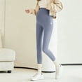 thumbnail image 2 of Hxshgdsn Maternity Leggings For Women Stretchy Over The Belly Workout Full Length Active Yoga Pants Blue M, 2 of 6