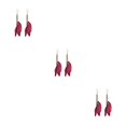 thumbnail image 2 of Sonducket 2 uds pendientes cadena pluma bohemio largo pendiente exhibición elfo joyería Navidad Halloween Acción de Gracias regalos rojo Type1 NO1, 2 of 6