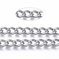 thumbnail image 4 of Tarnish Resistant 304 Stainless Steel Curb Chains Twisted Chains with Spool Unwelded Stainless Steel color 9x6x3mm 82.02 Feet(25m)/roll, 4 of 4