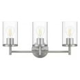 thumbnail image 3 of Kinglet 20 in. 3-Light Brushed Nickel Vanity Light, Towel Bar, Towel Ring Paper Holder and Towel Hook Bath Set (5-Piece), 3 of 6