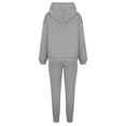 thumbnail image 5 of Brondbend Womens Tracksuit Womens Sweat Suits 2 Piece Set Long Sleeved Hooded Solid Pullover Sweatshirt with Casual Sweatpant Outfits Loose Fall Winter Comfortable Athletic Set,Gray, 5 of 5