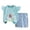 A161-Light Blue, variant on Toddlers Kids Girls Boys Summer Clothes 2T 3T 4T 5T Kids 2 Pcs Short Sleeve Graphic Tees and Stretch Shorts Set 6T 7T 2-3 Years