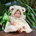 thumbnail image 3 of Reborn Baby Doll Cloveray, vinilo de 12 pulgadas con sombrero de rana, 3 of 6