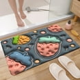 thumbnail image 2 of Diatomaceous Foot Mat Non-slip Rectangle Creative Water Absorption SPA Bathtub Rug Pad, 2 of 5