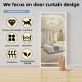thumbnail image 3 of NEWEEN Cat Screen Door Fits Door Size 30"x 80" Thickened Heavy Duty Pets Resistant Mesh Screen Door for Living Room,Kitchen,Bedroom,Cat Proof Screen with Zipper Closure, 3 of 8