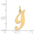 thumbnail image 3 of 14k Yellow Gold Medium Fancy Script Initial I Charm, 3 of 4
